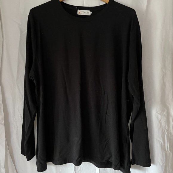 Super soft! New long sleeve black tshirt Texere size 3X super soft - Picture 1 of 5